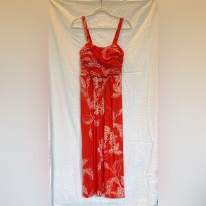 Soma Vibrant Red Dress with White Floral Design
Brand New Never Worn